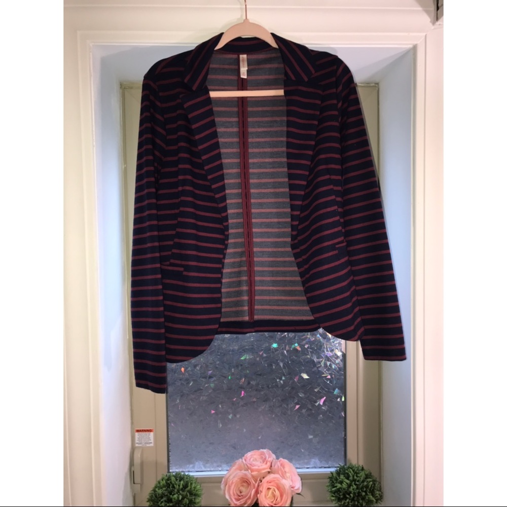 Striped blazer.